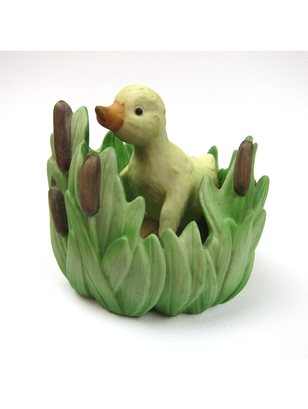 1984 Franklin Fine Porcelain WOODLAND SURPRISES DUCK Vintage Hand Painted Figure